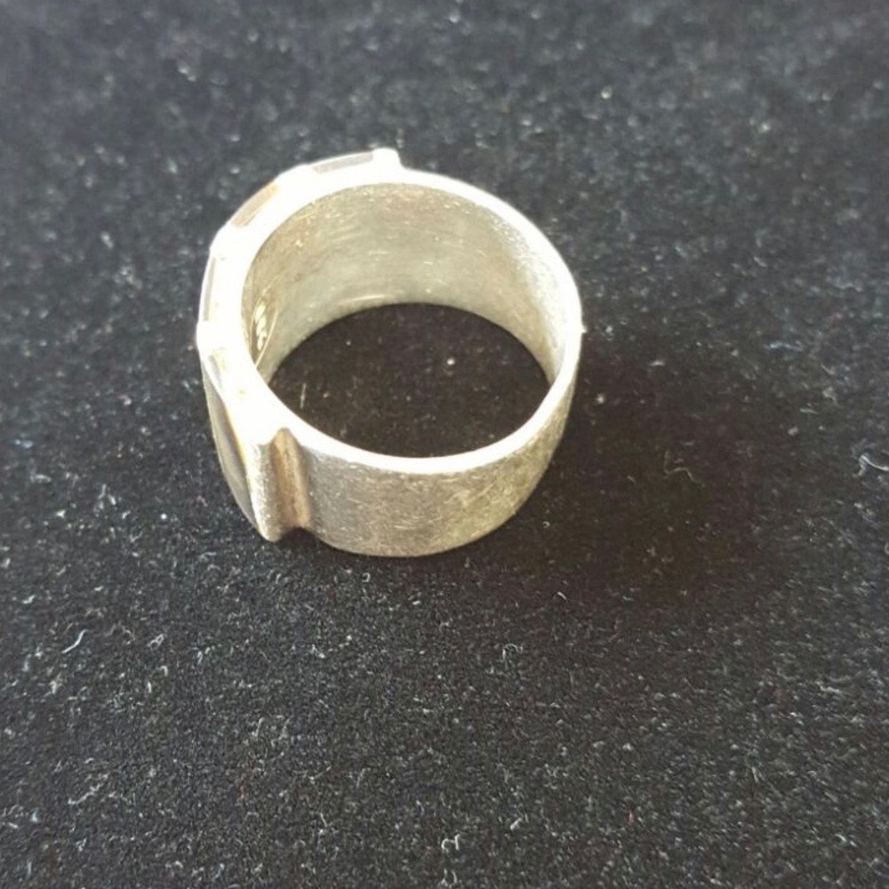 New Solid Peruvian Silver 950 Ring Size 7 - image 3
